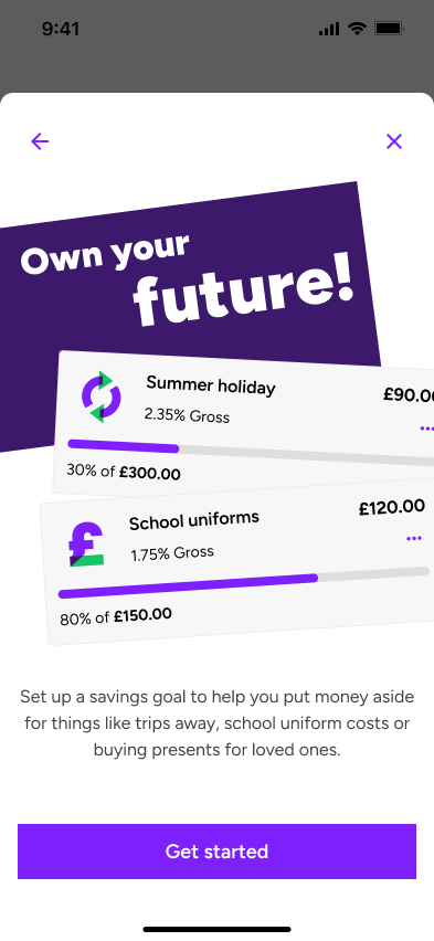 Savings Goals overview introducing goal-based saving